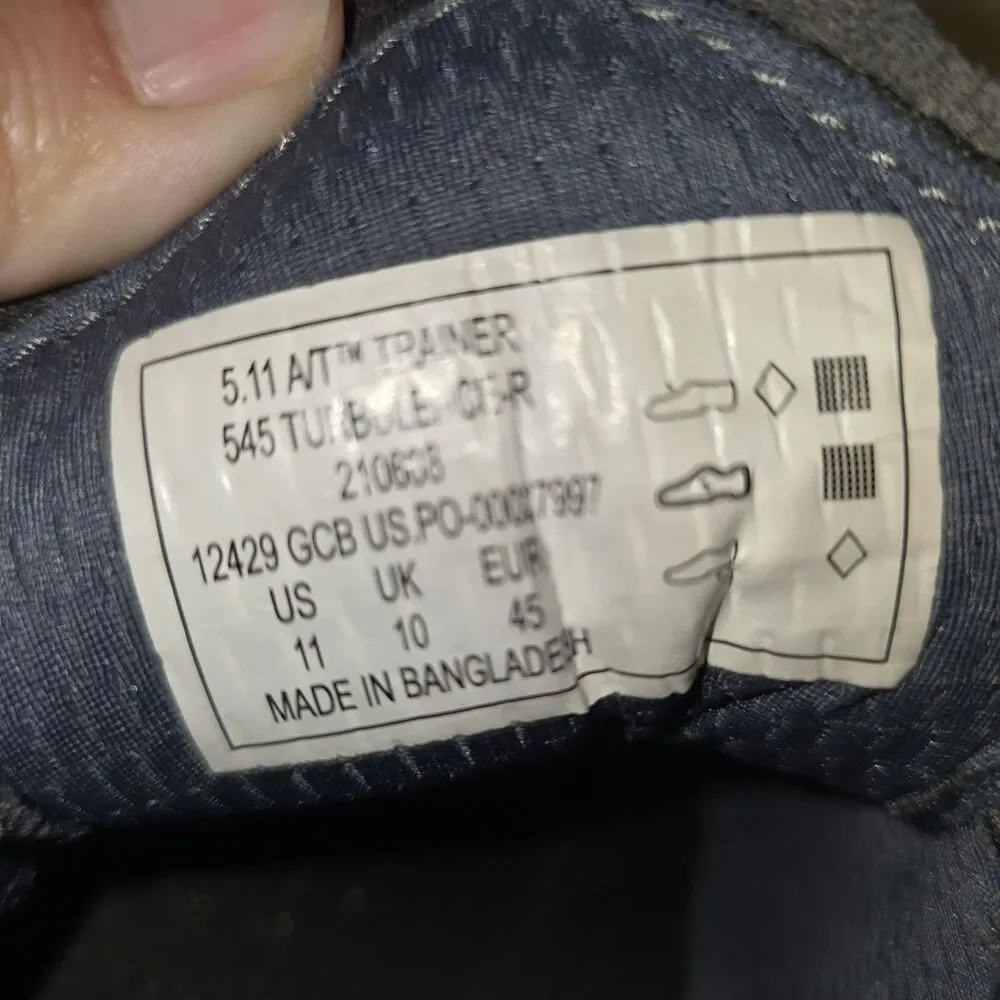 511 Tactical Trainer Athletic Shoes Turbulence 545 Blue Mens Size 11
